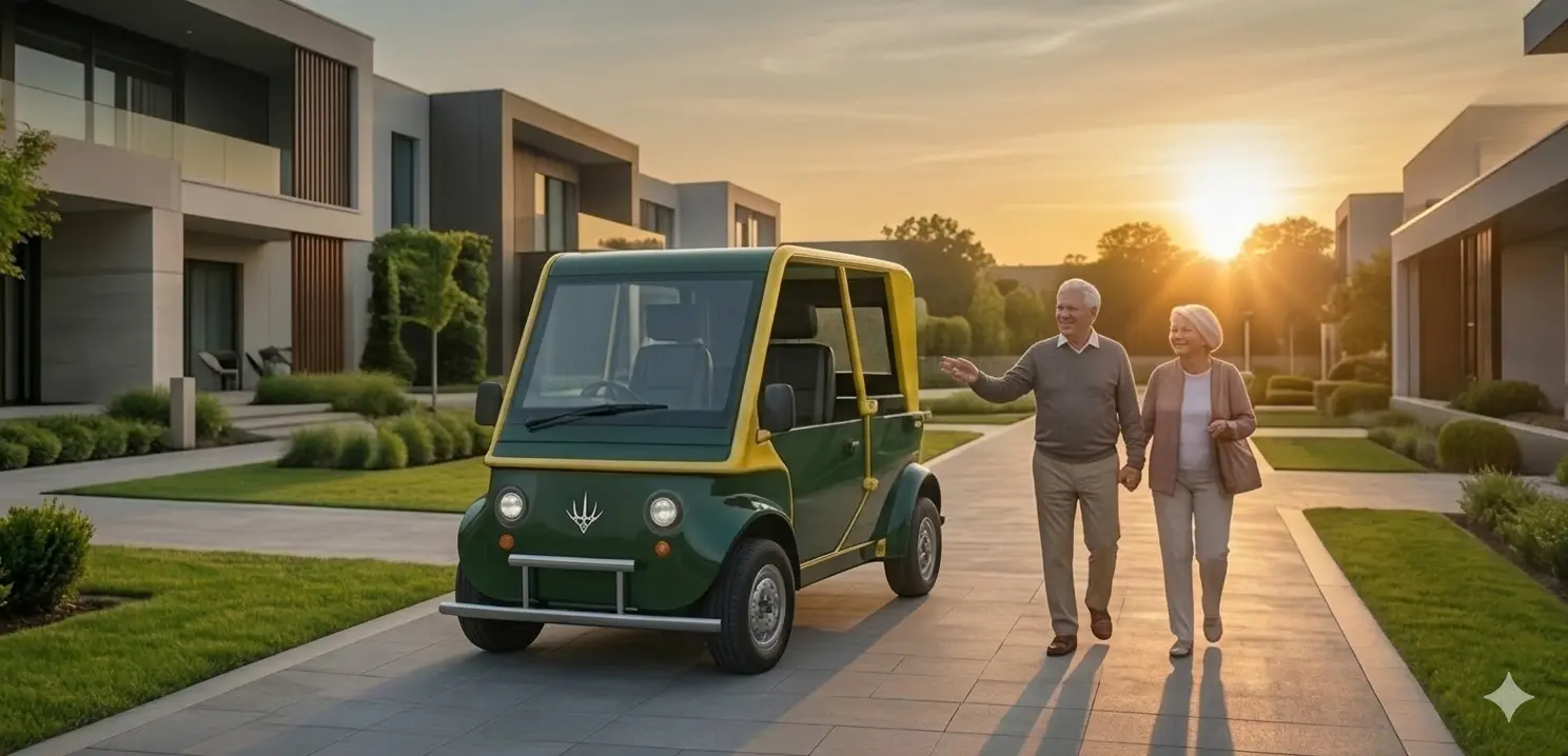 CEVA-4DS urban electric personal transport vehicle in white
